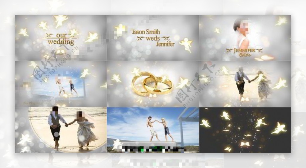 金色天使蝴蝶装饰全套婚礼展示