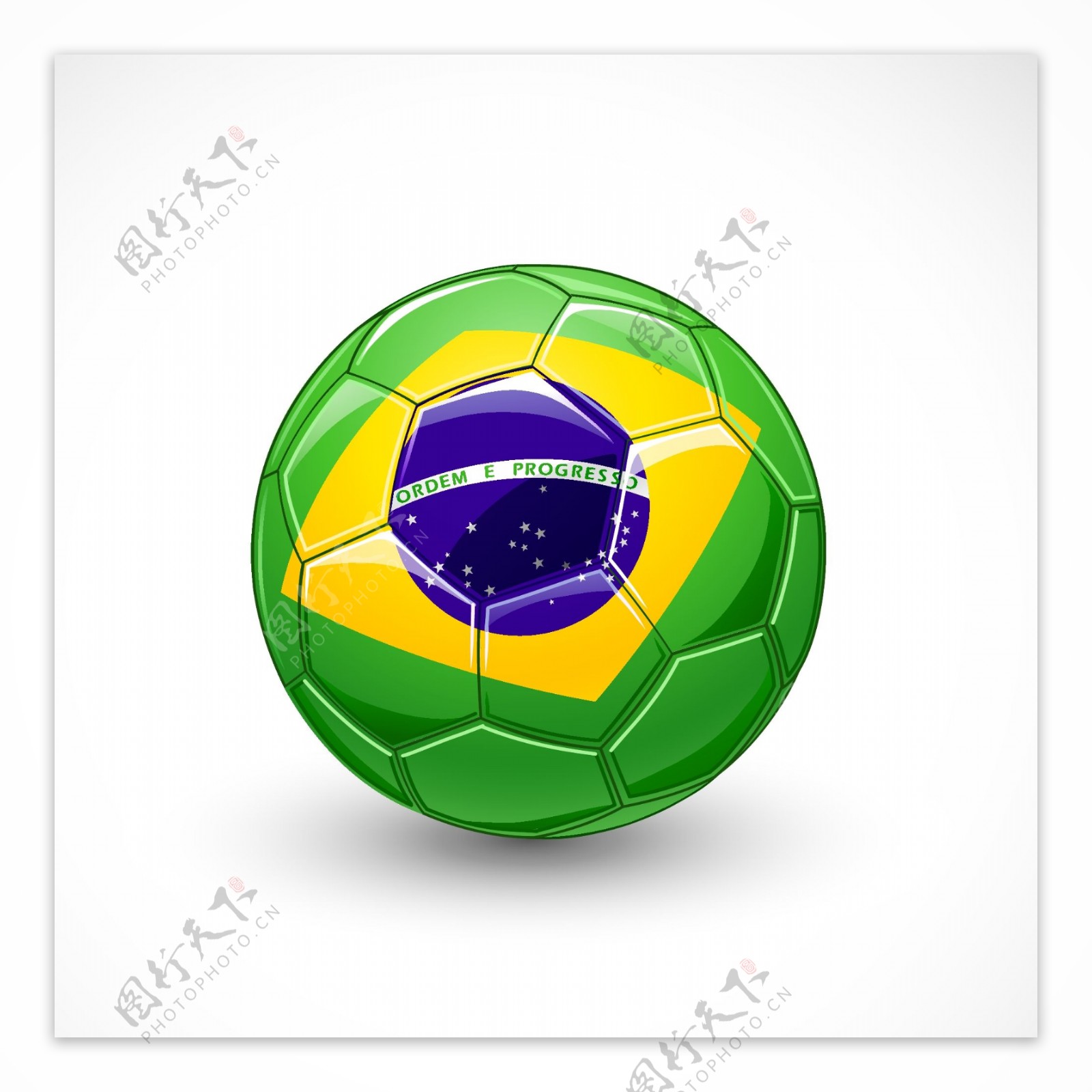 创意巴西足球矢量素材