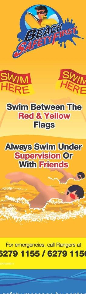游泳注意红黄旗帜图片