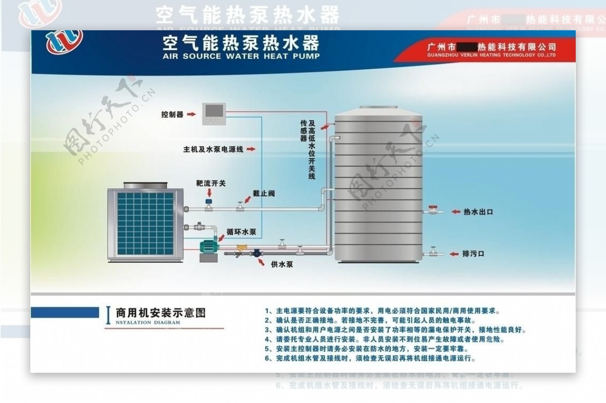 热水器安装图图片