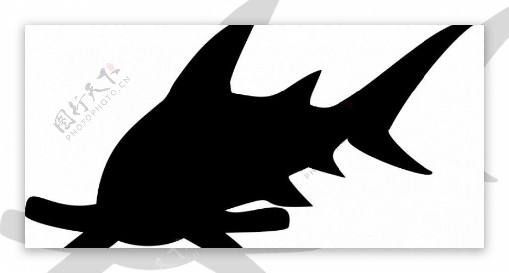 hhammerhead鲨鱼剪影矢量图像
