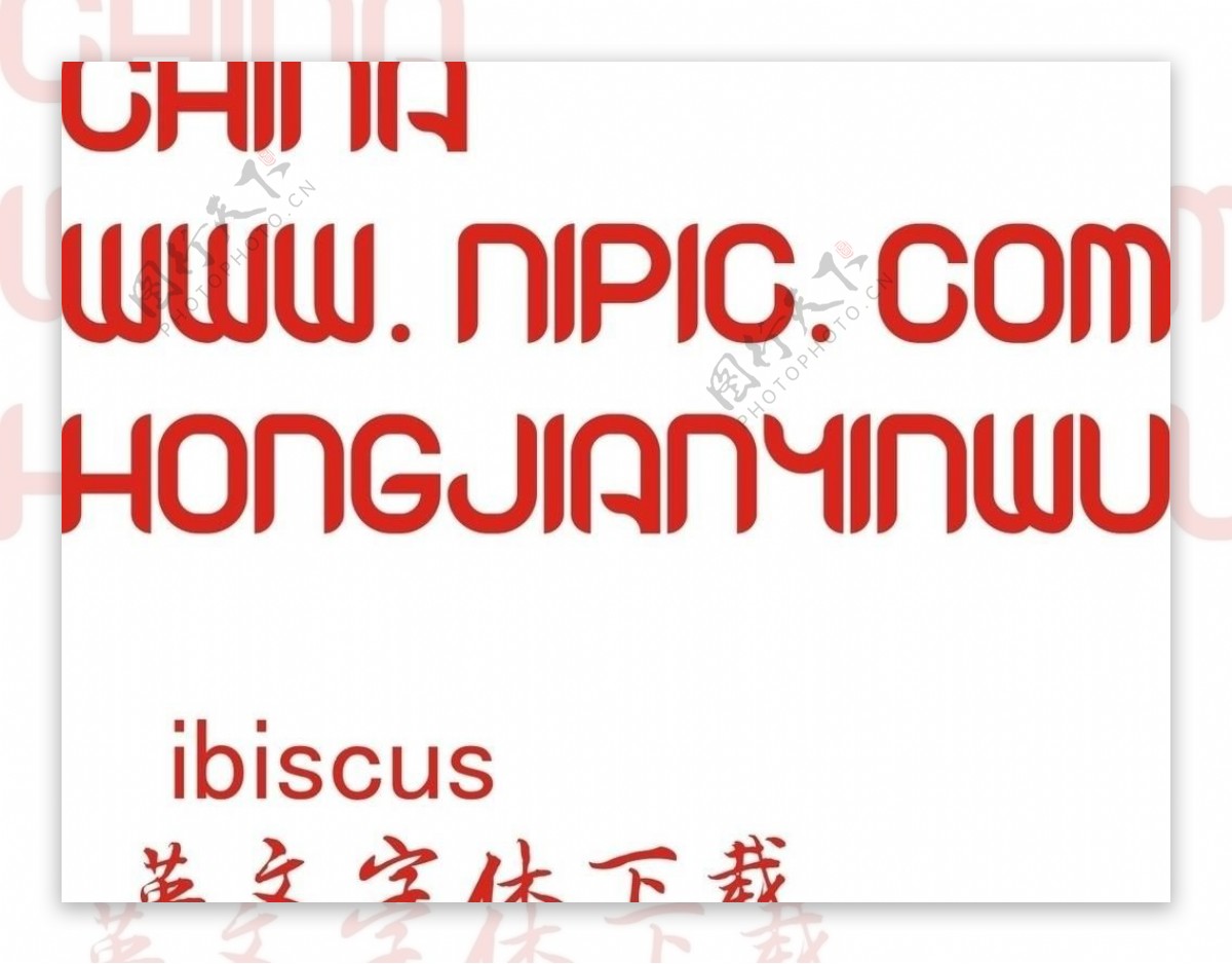 ibiscus英文字体图片