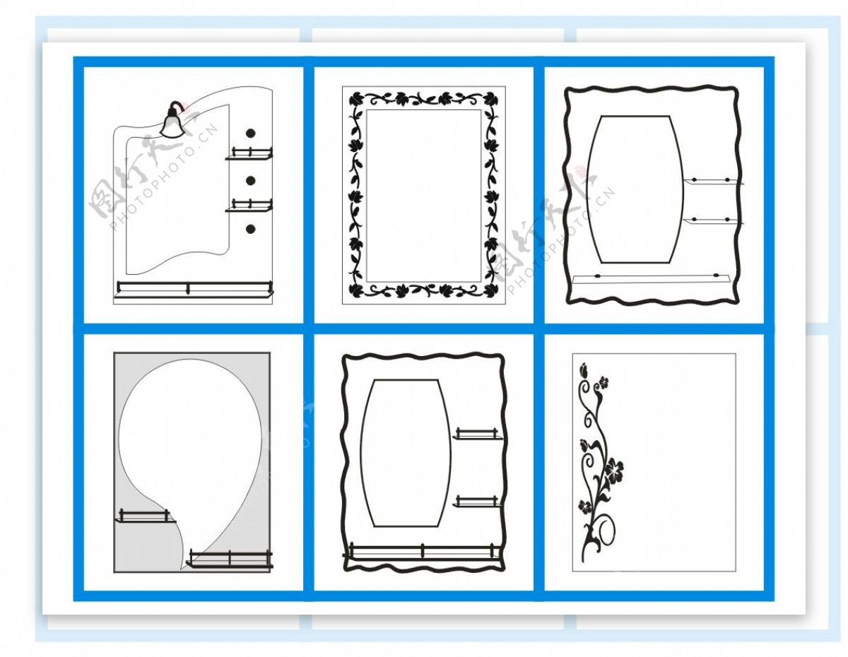 镜子模板图片