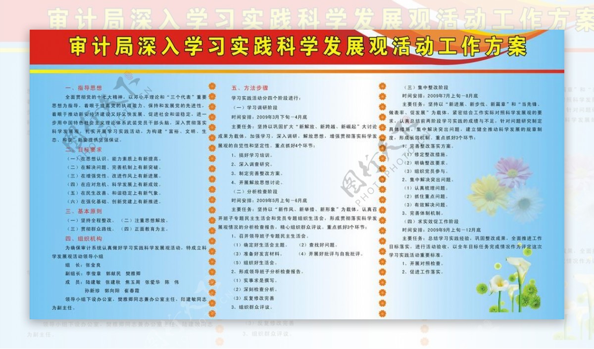 审计局深入学习实践科学发展观活动工作方案图片