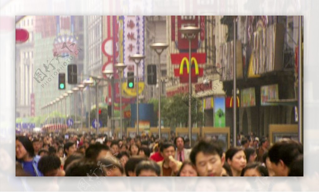 上海大街上人流