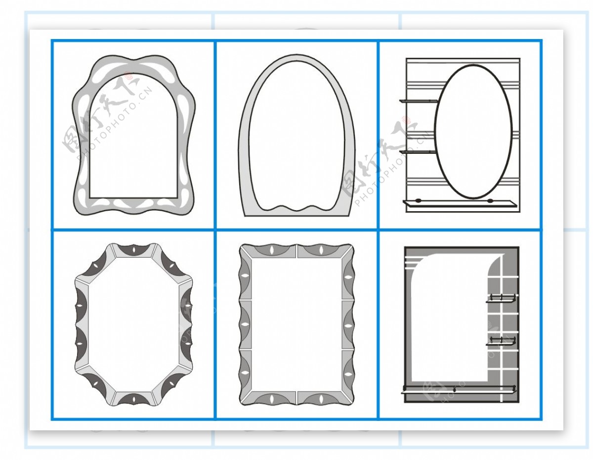 镜子模板图片