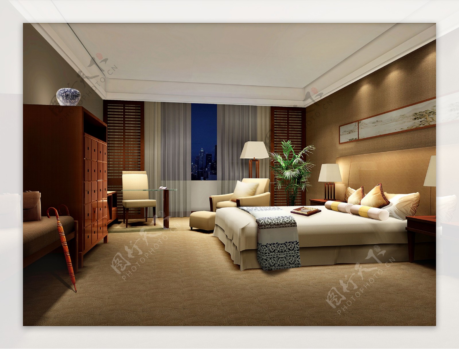 中式套房卧室图片