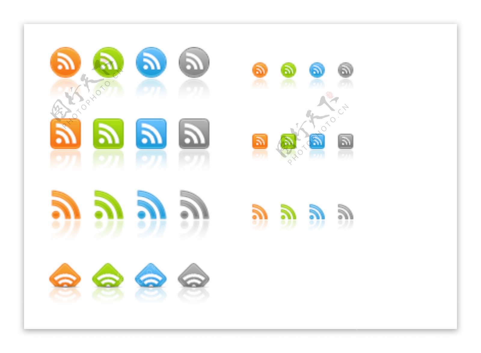 28平的RSS的社交媒体图标集