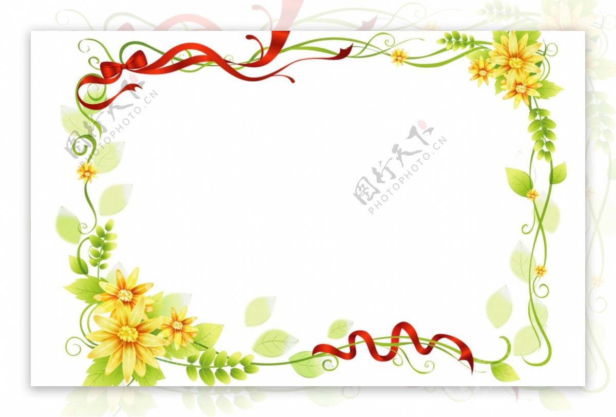 花卉边框设计素材图片