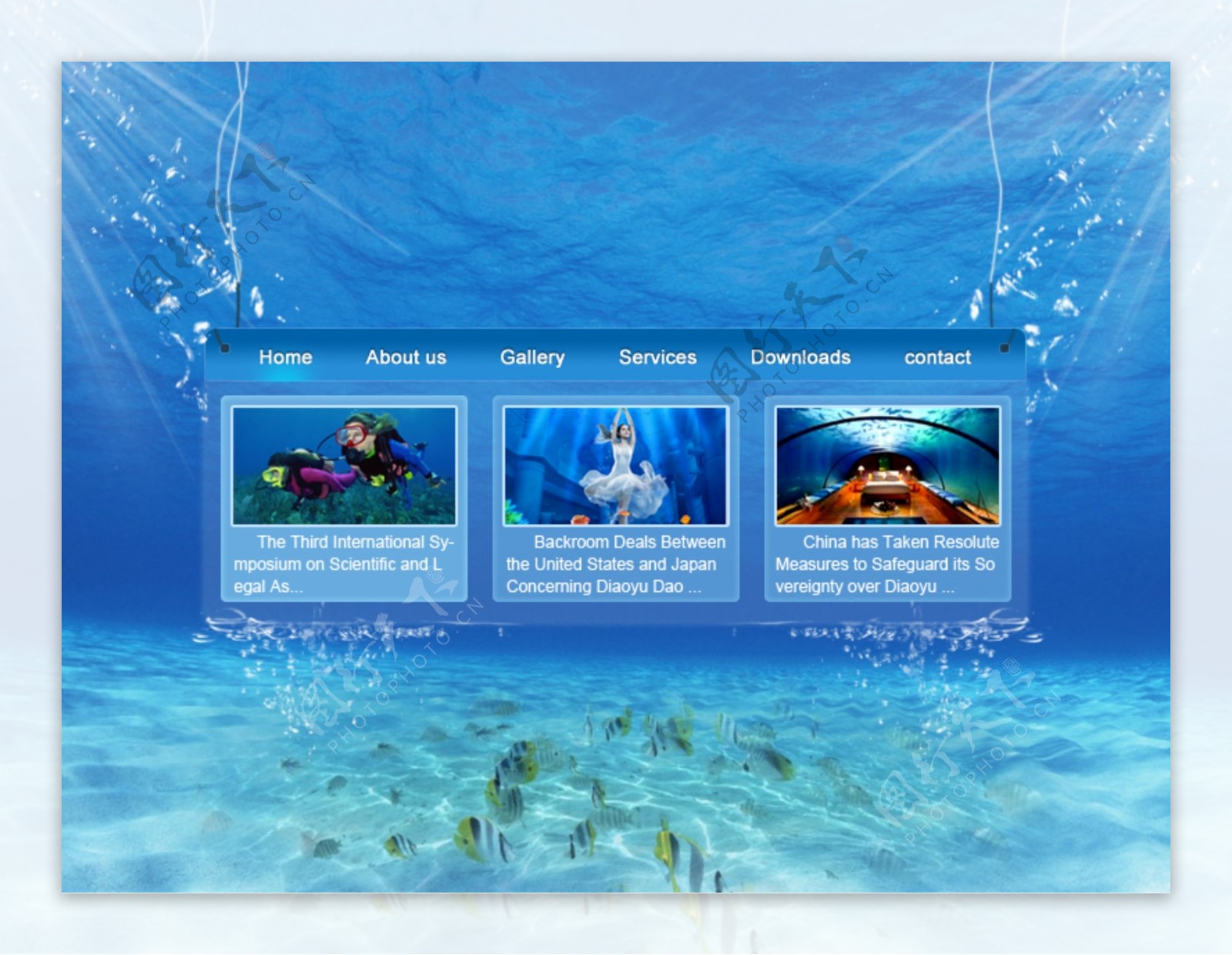 海洋主题网页图片