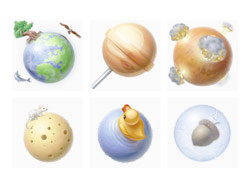 太阳系的10行星图标恶搞