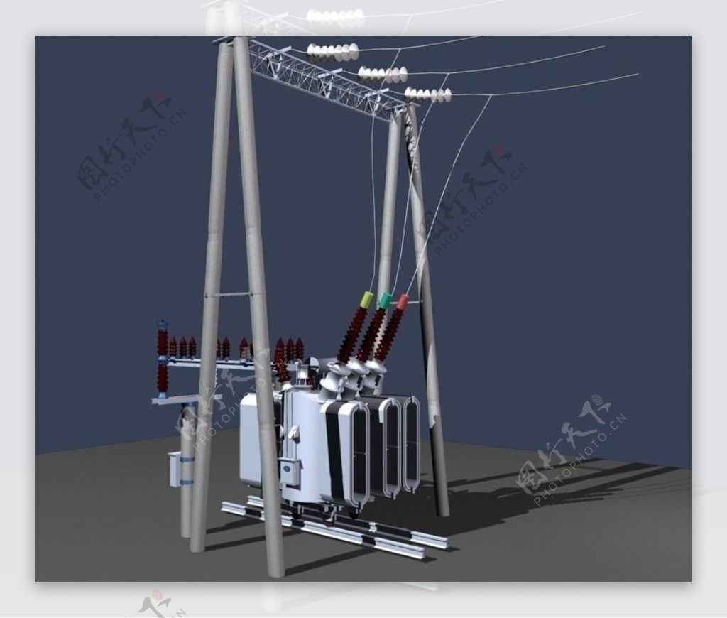 max3d模型高压电器图片