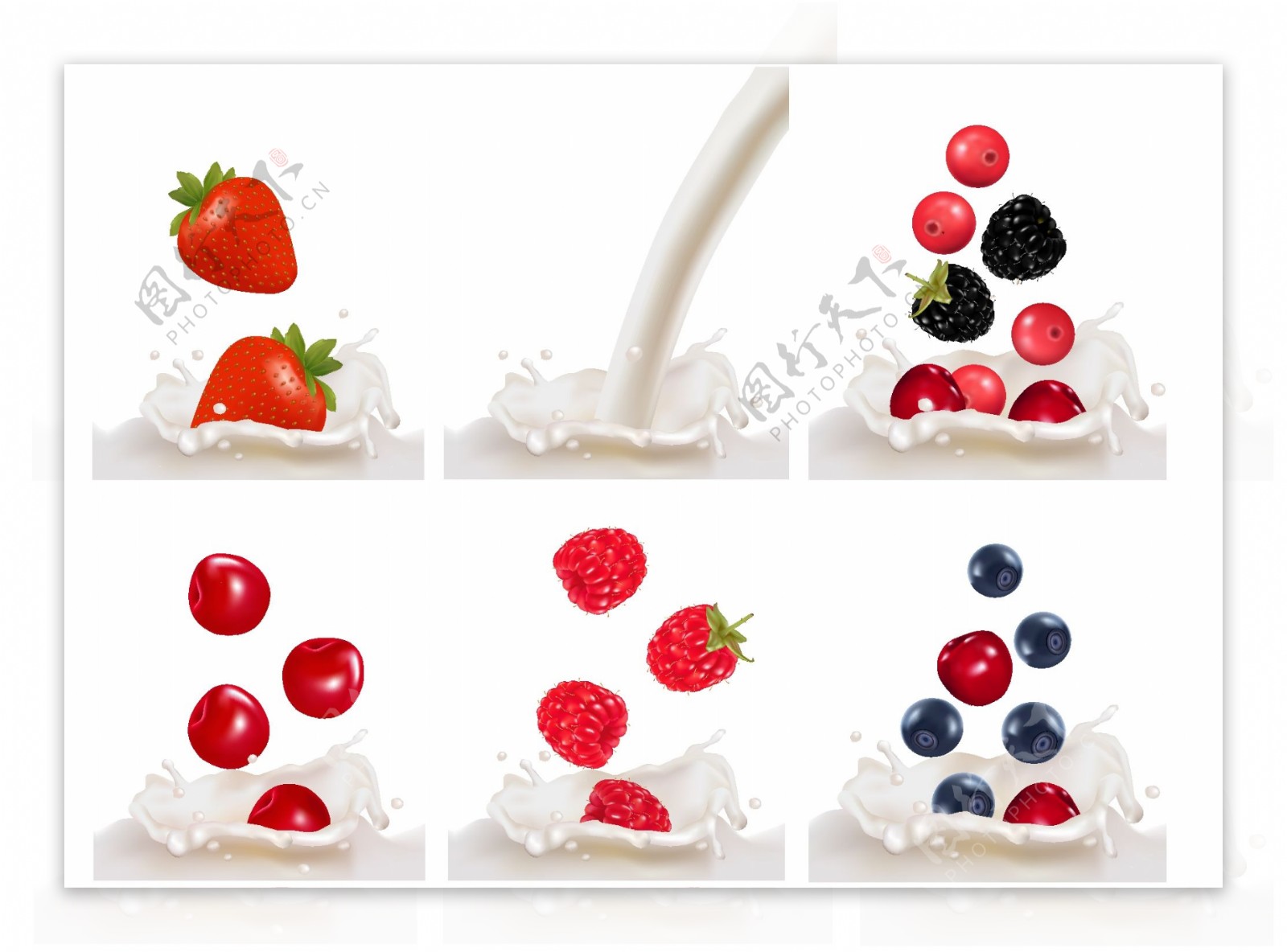 水果饮品牛奶图片
