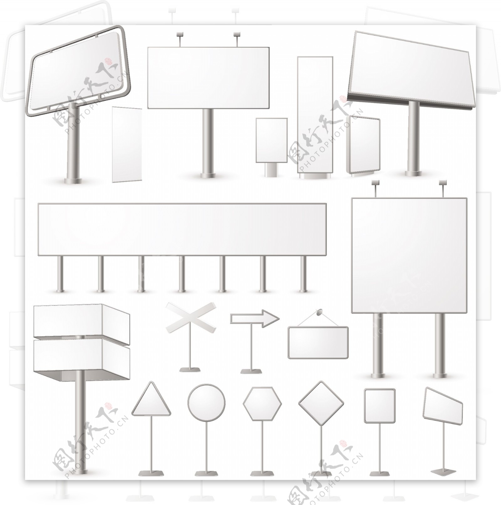 空白广告牌系列矢量素材