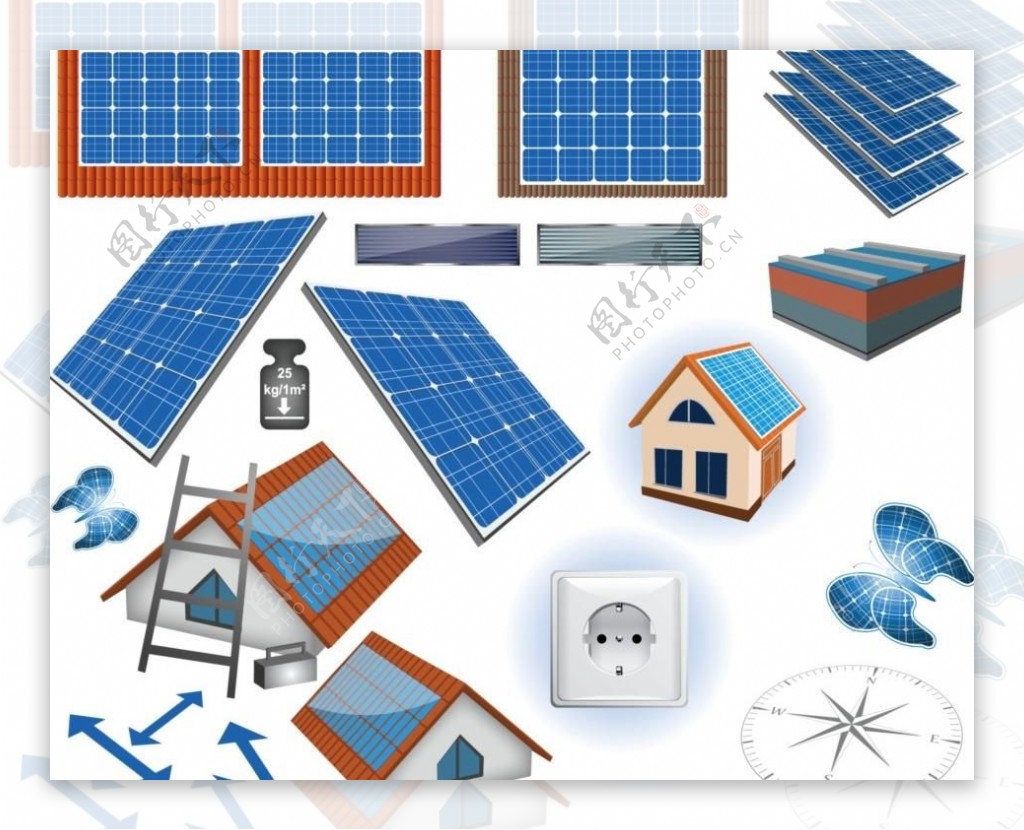 太阳能帆板电池板图片