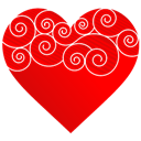 红色心型爱心图标下载