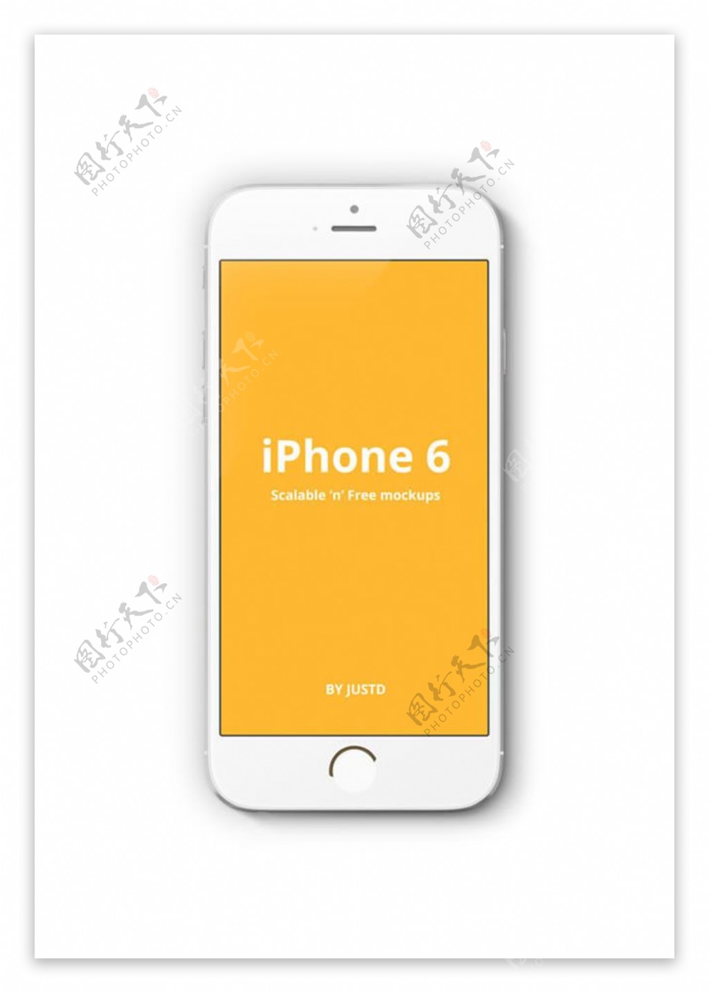 Iphone6白色款模型PSD分层素材