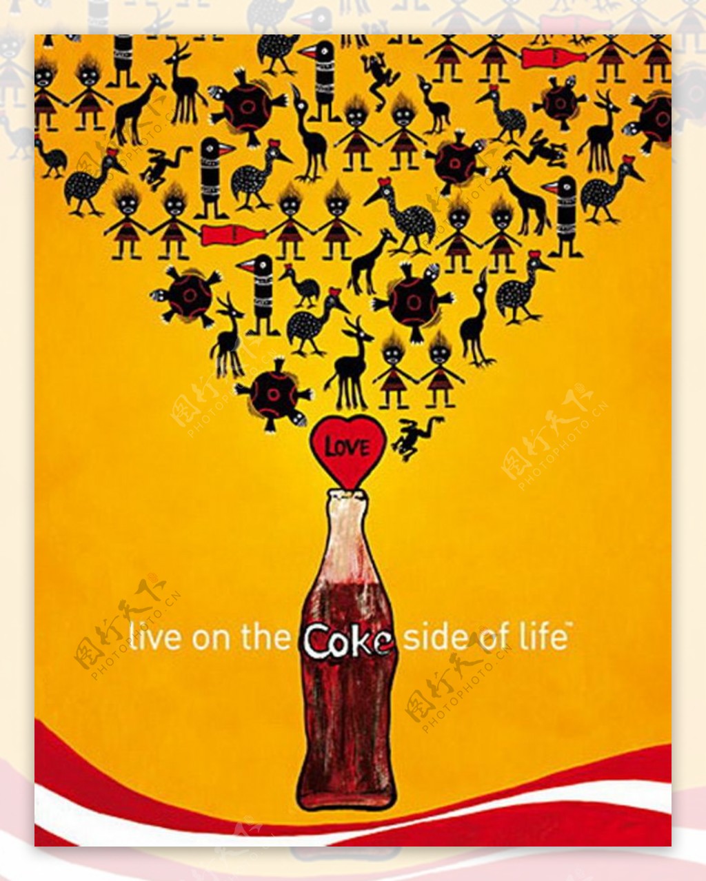 位图品牌可口可乐英文剪影免费素材