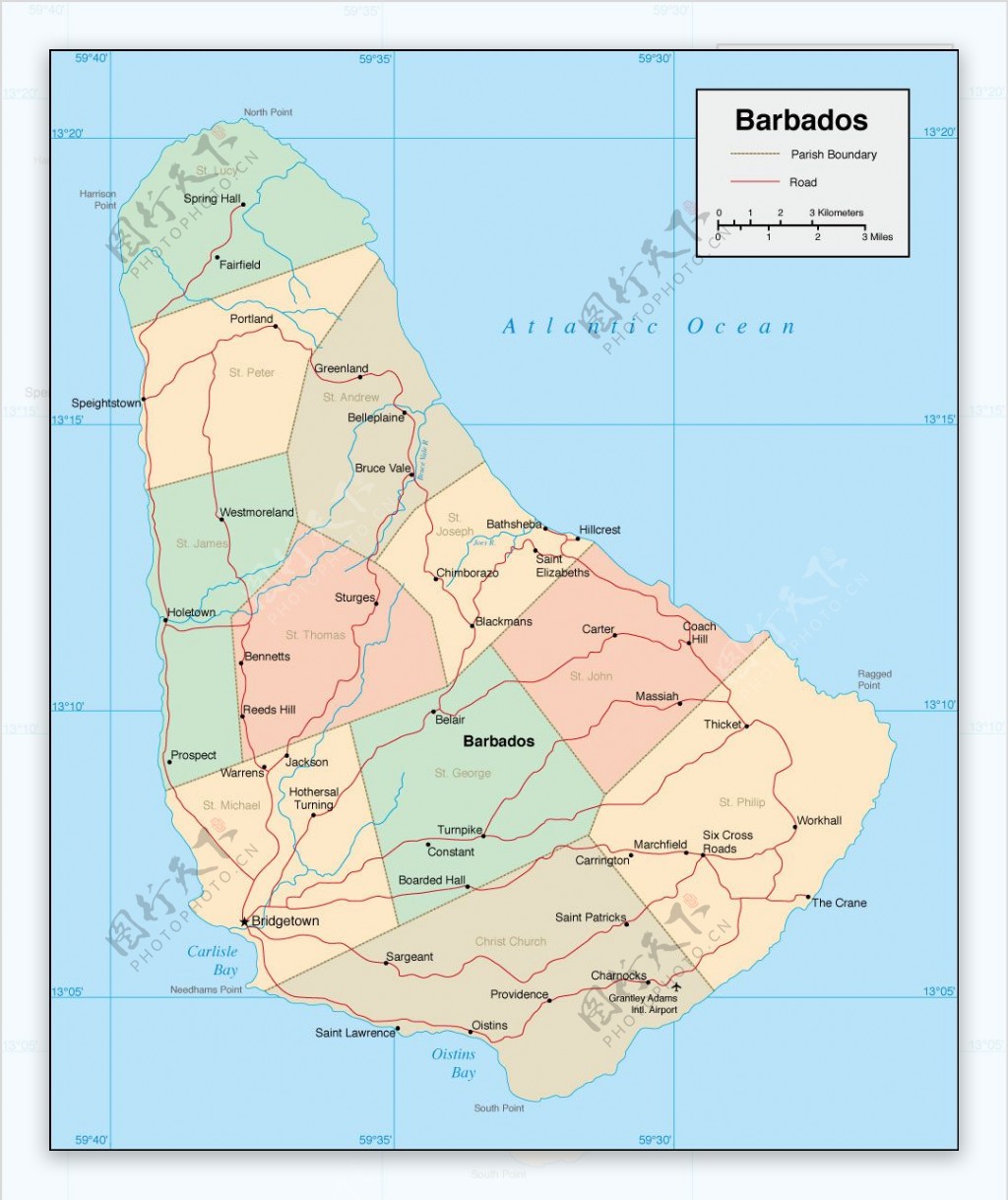 巴巴多斯地图