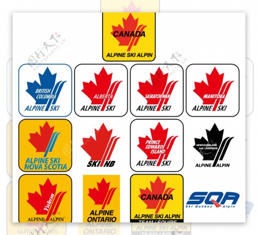 CanadaAlpineSkiAlpinlogo设计欣赏CanadaAlpineSkiAlpin体育标志下载标志设计欣赏