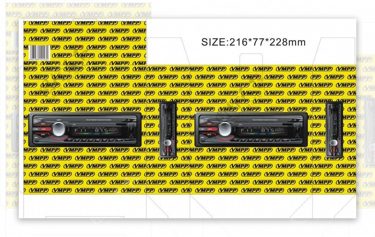 汽车收音机包装彩盒图片