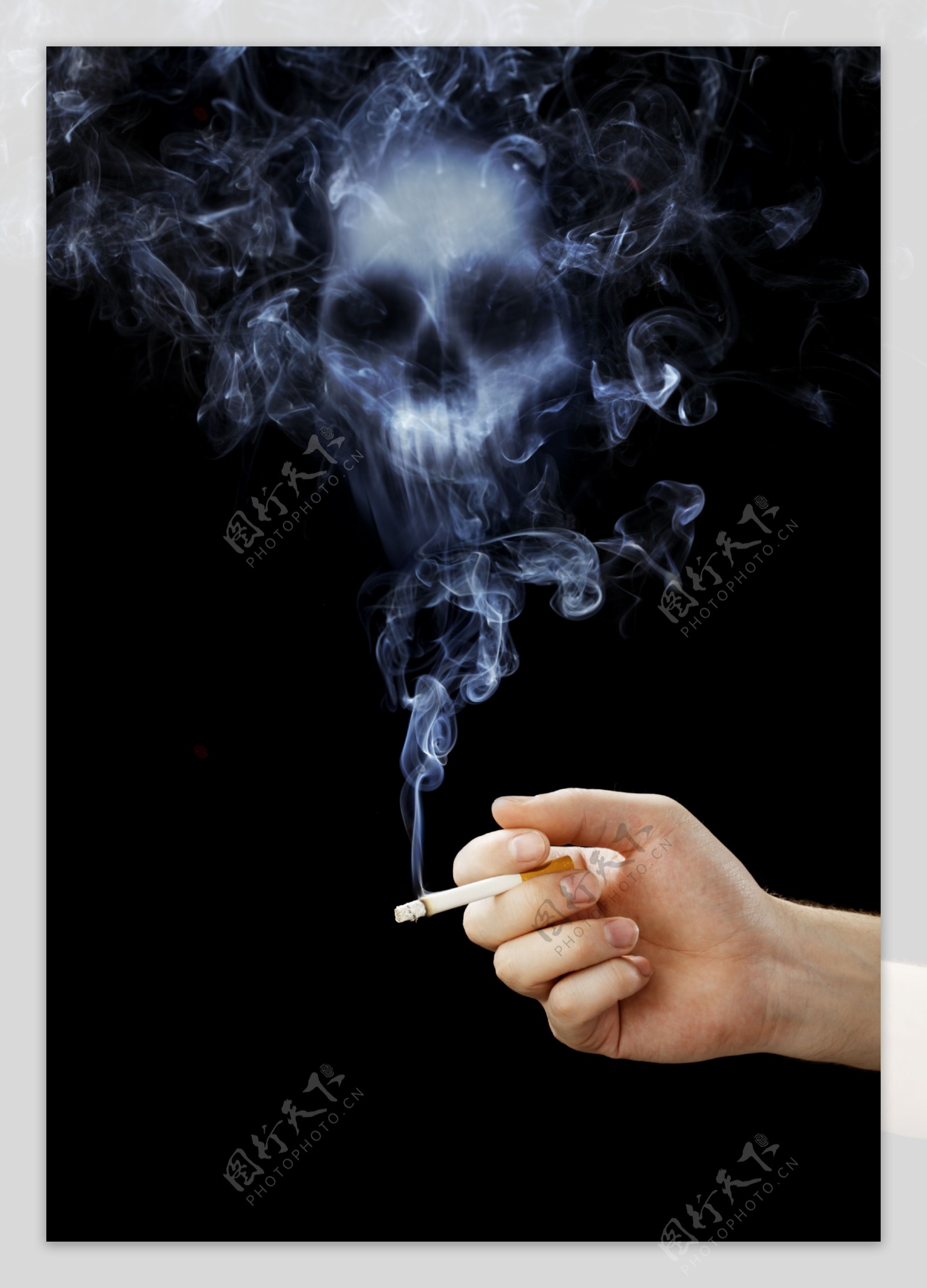 吸烟等于自杀公益广告设计图片