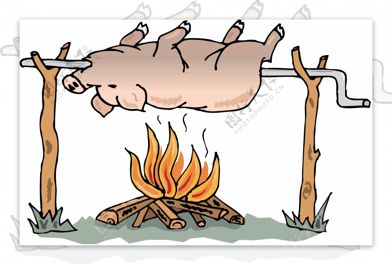 肉类食物卡通漫画