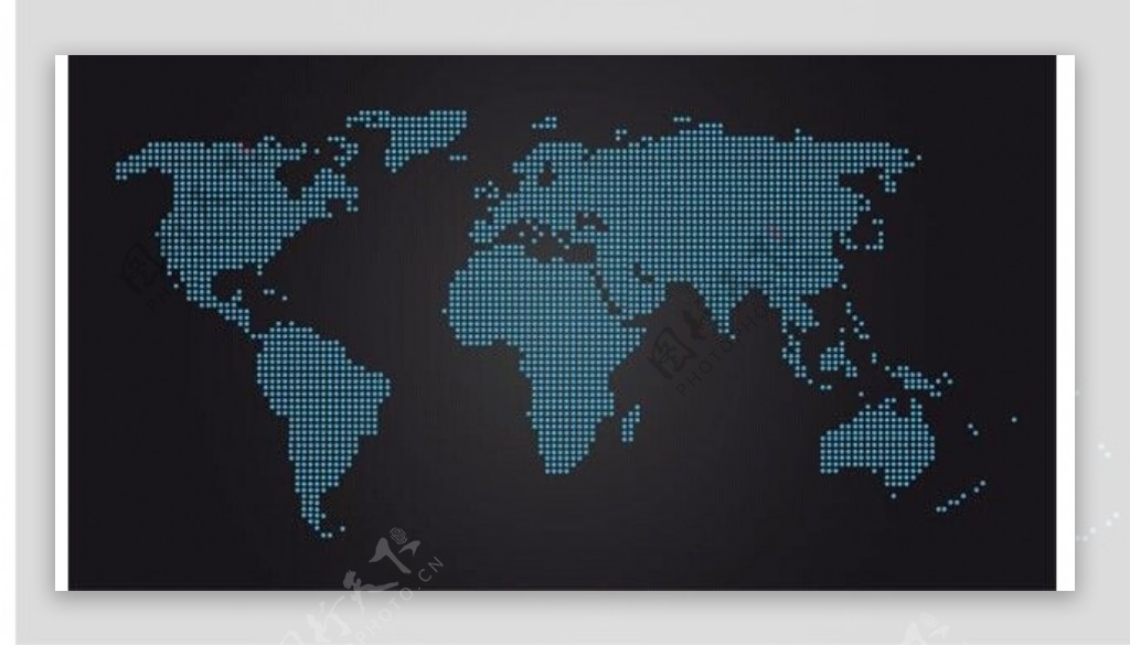 世界地图点状矢量图