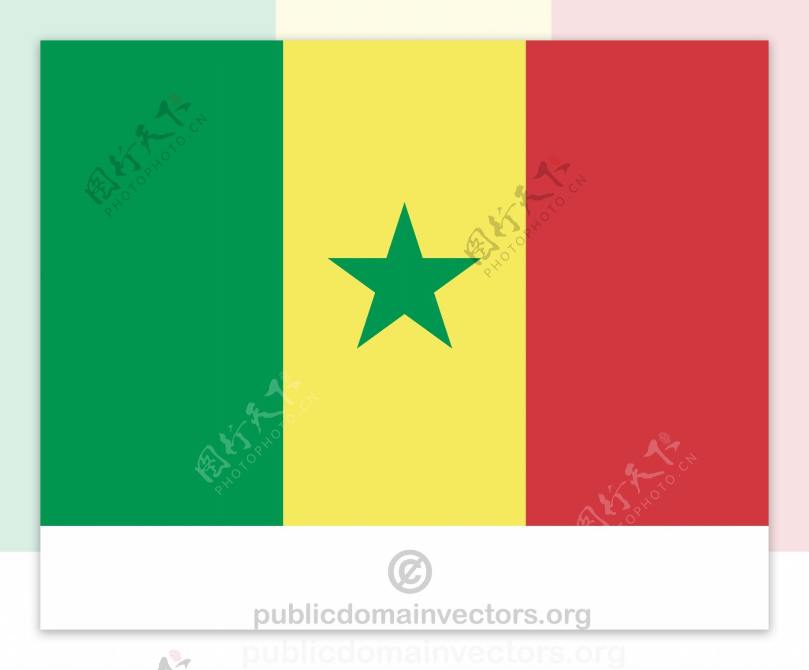 矢量塞内加尔国旗