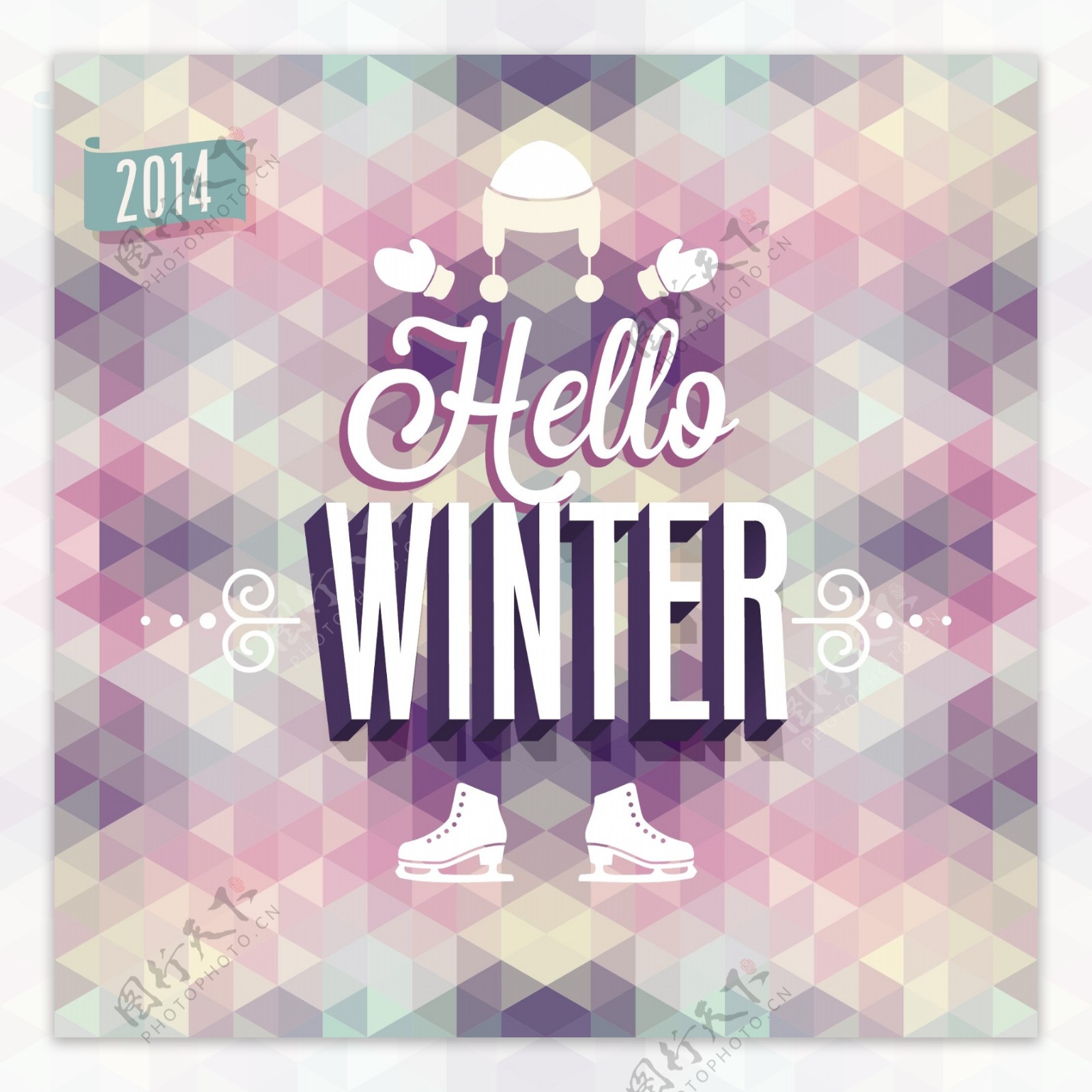 2014抽象冬季海报