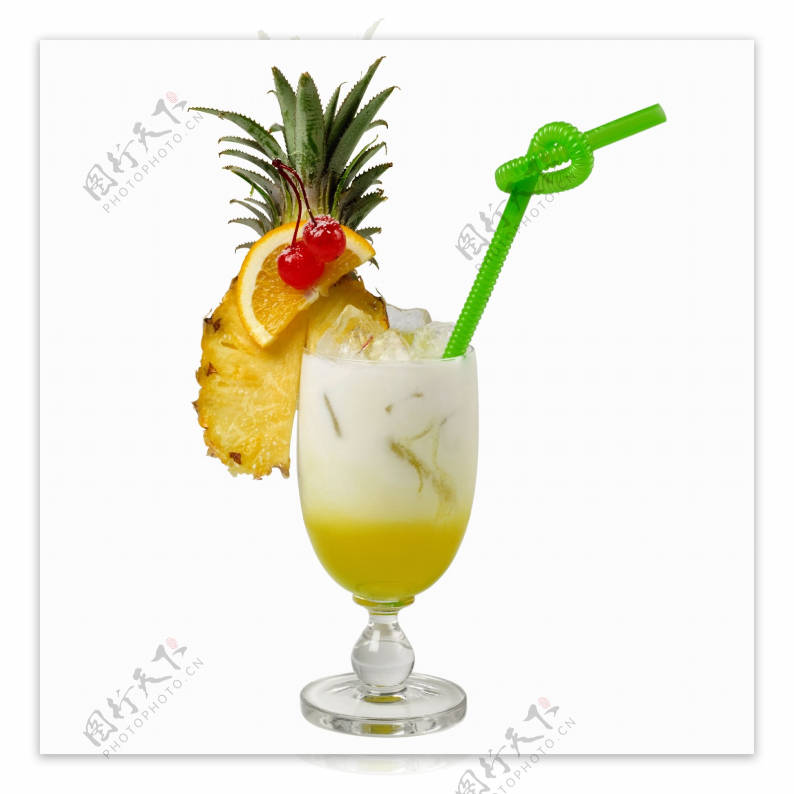 一杯冷饮菠萝汁菠萝图片