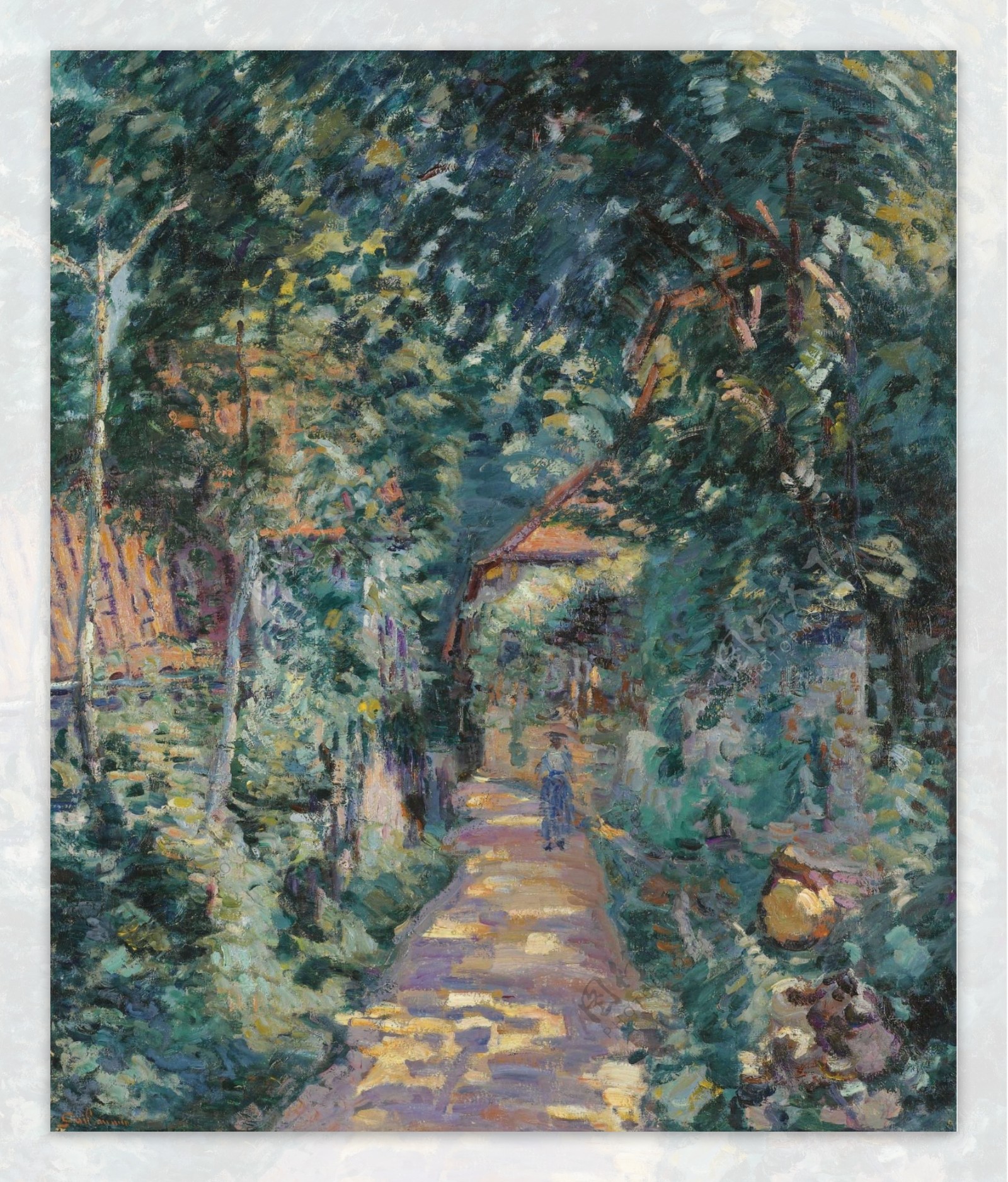 ArmandGuillauminTheGardenatPontcharra1901大师画家风景画静物油画建筑油画装饰画