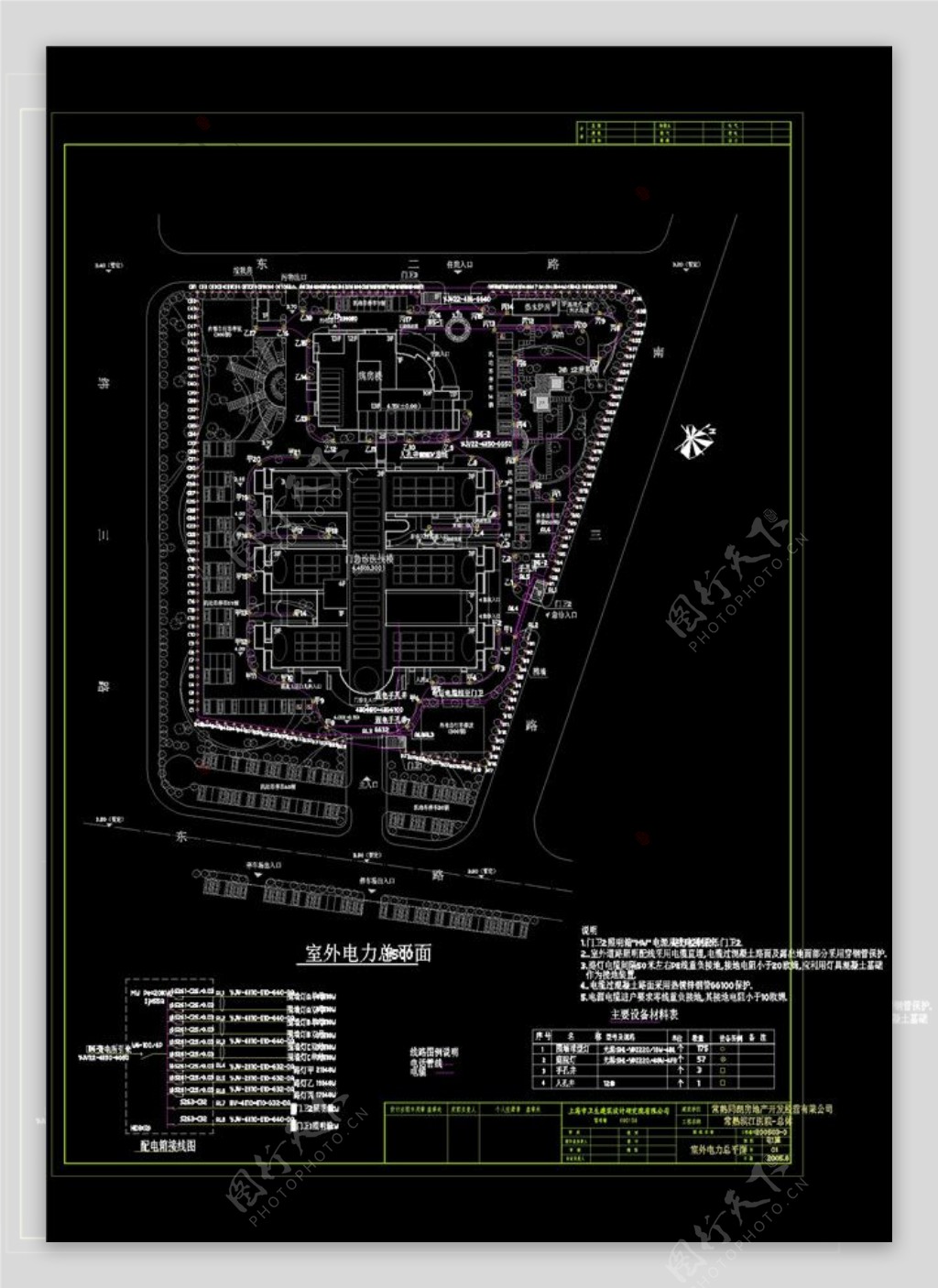 室外电力总平面CAD图纸