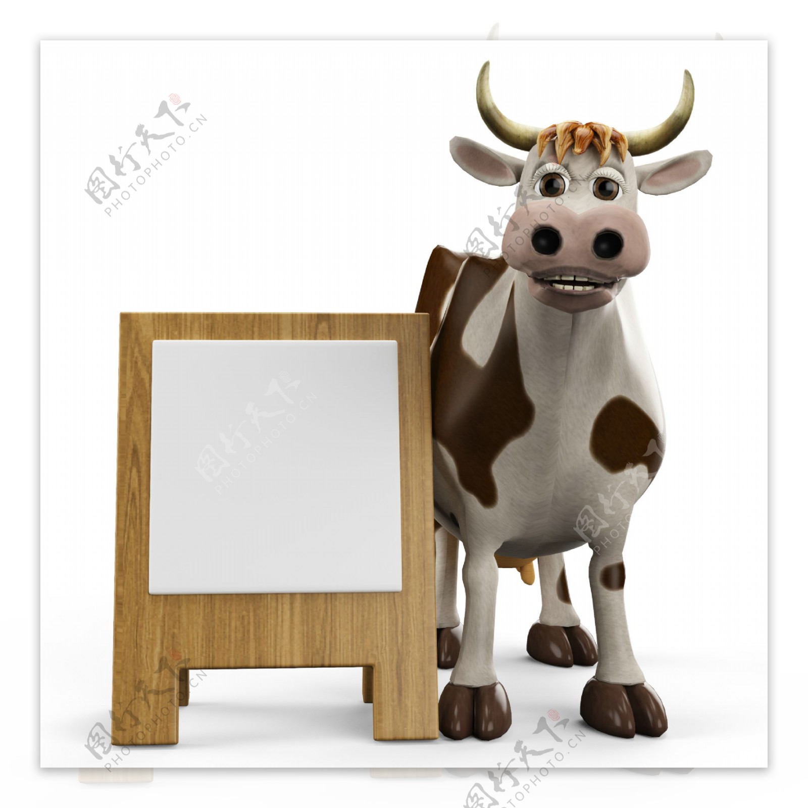 奶牛和广告牌图片