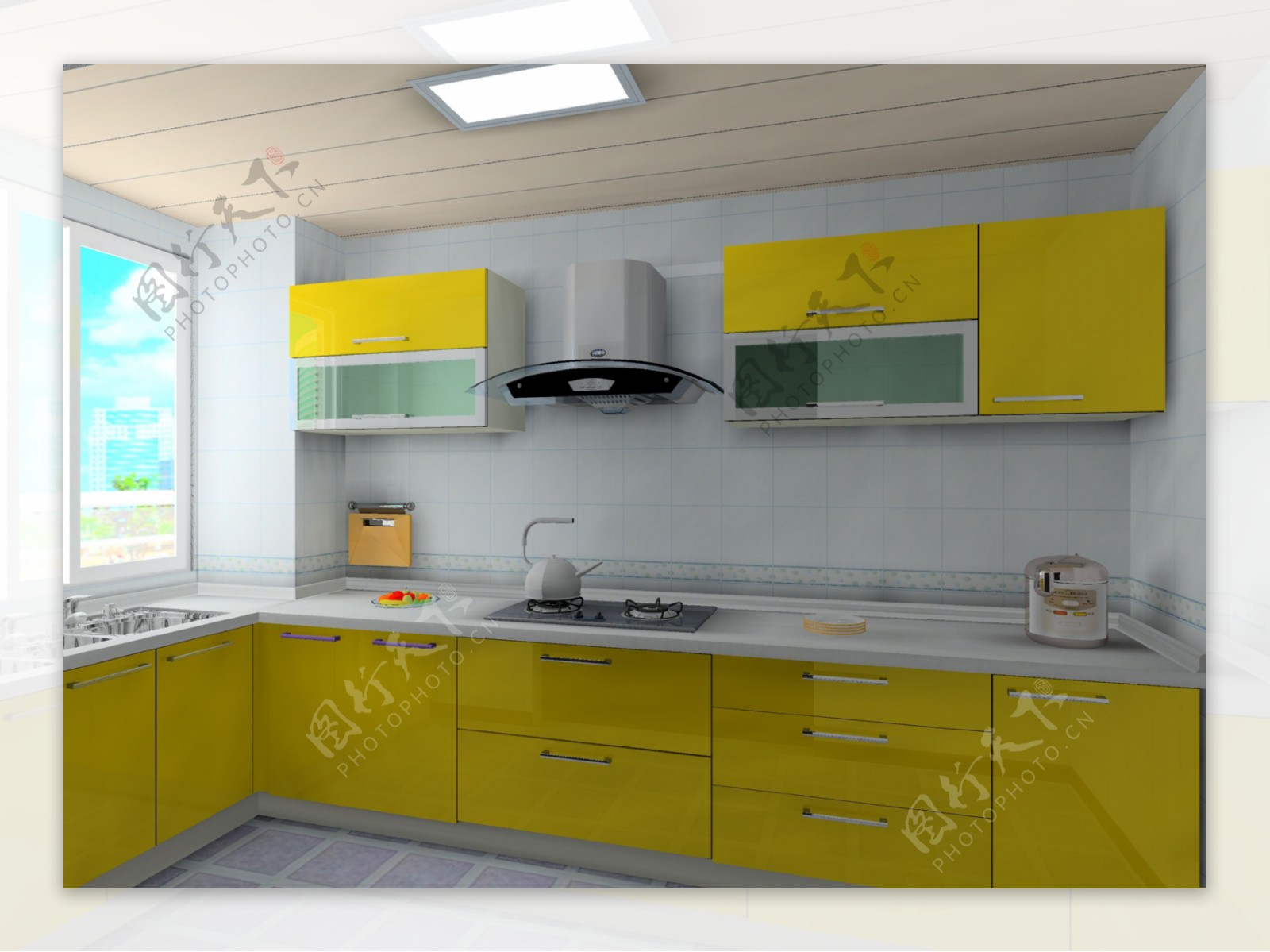 黄色厨房