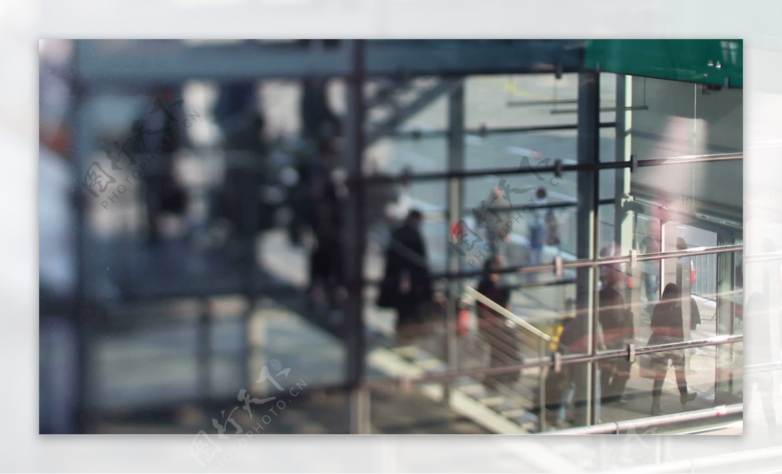 创新的模糊机场楼梯股票视频视频免费下载