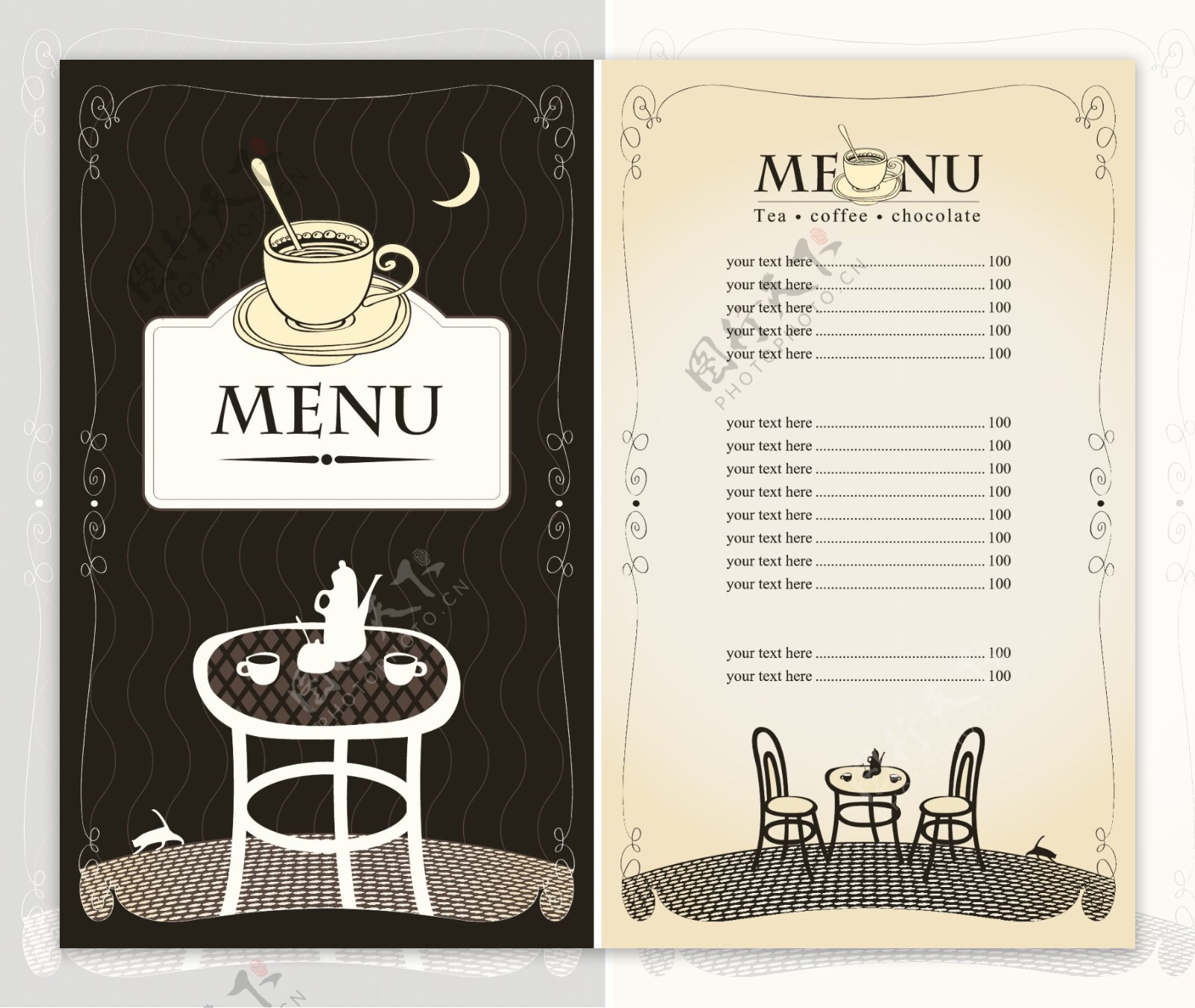 咖啡厅菜单封面图片