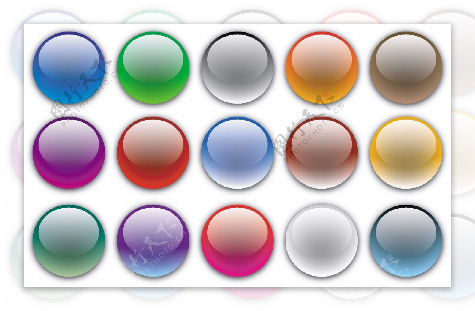 矢量素材的网页设计元素圆形水晶球
