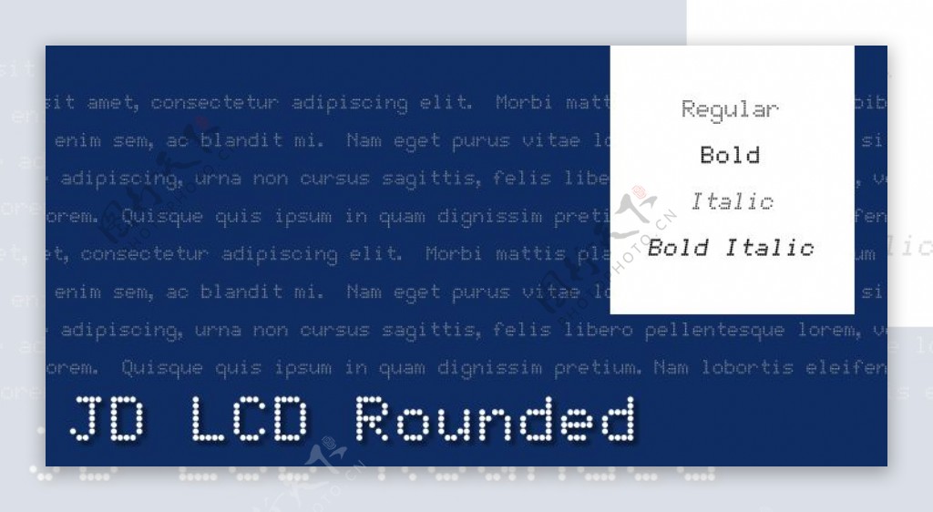 JDLCD圆角字体