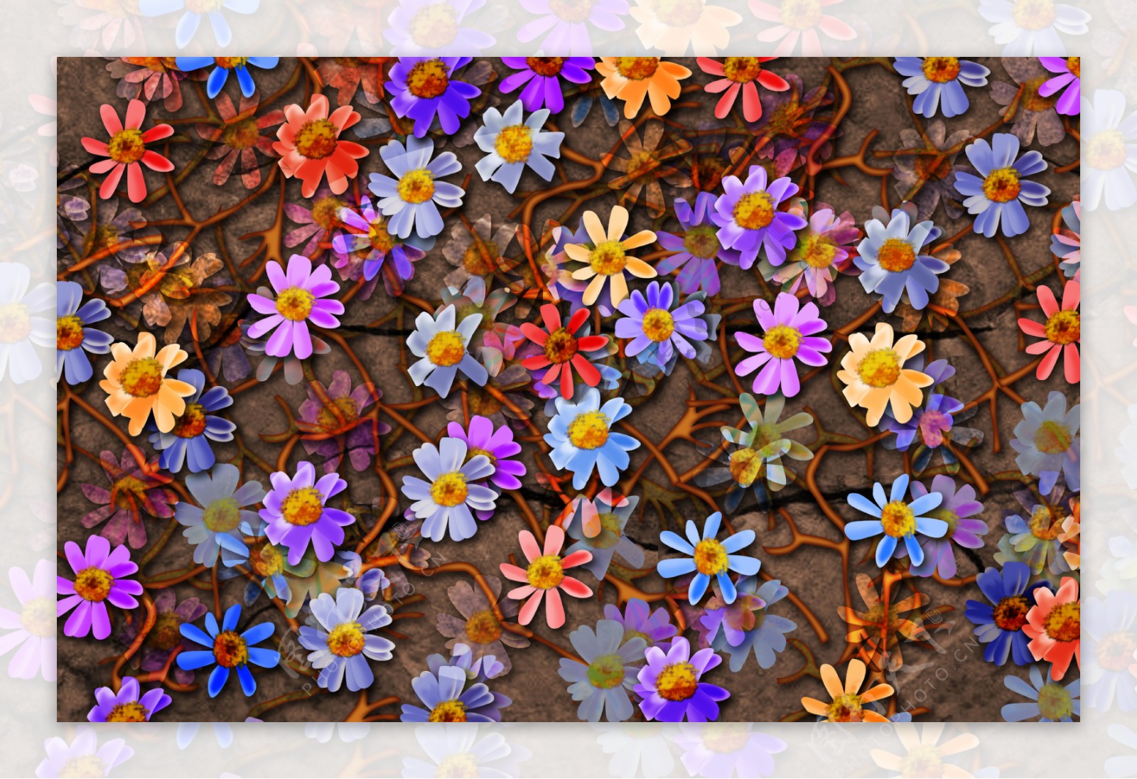 花卉背景创意设计图图片