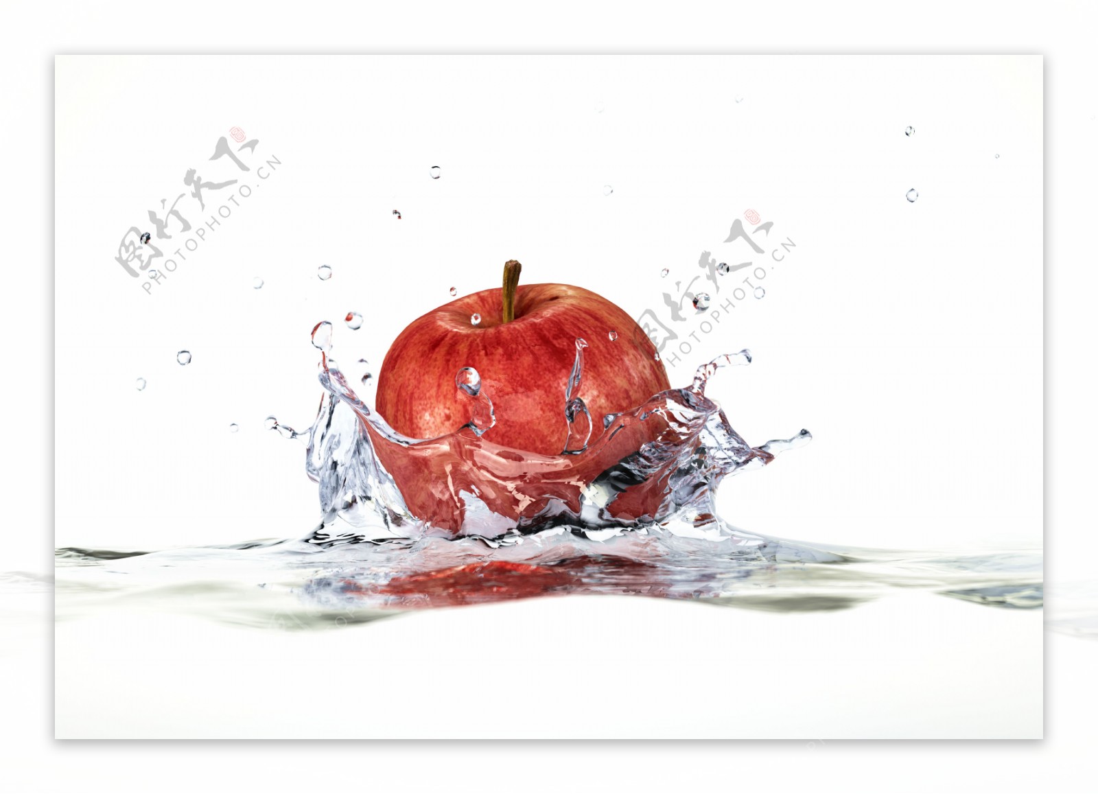 水中苹果图片