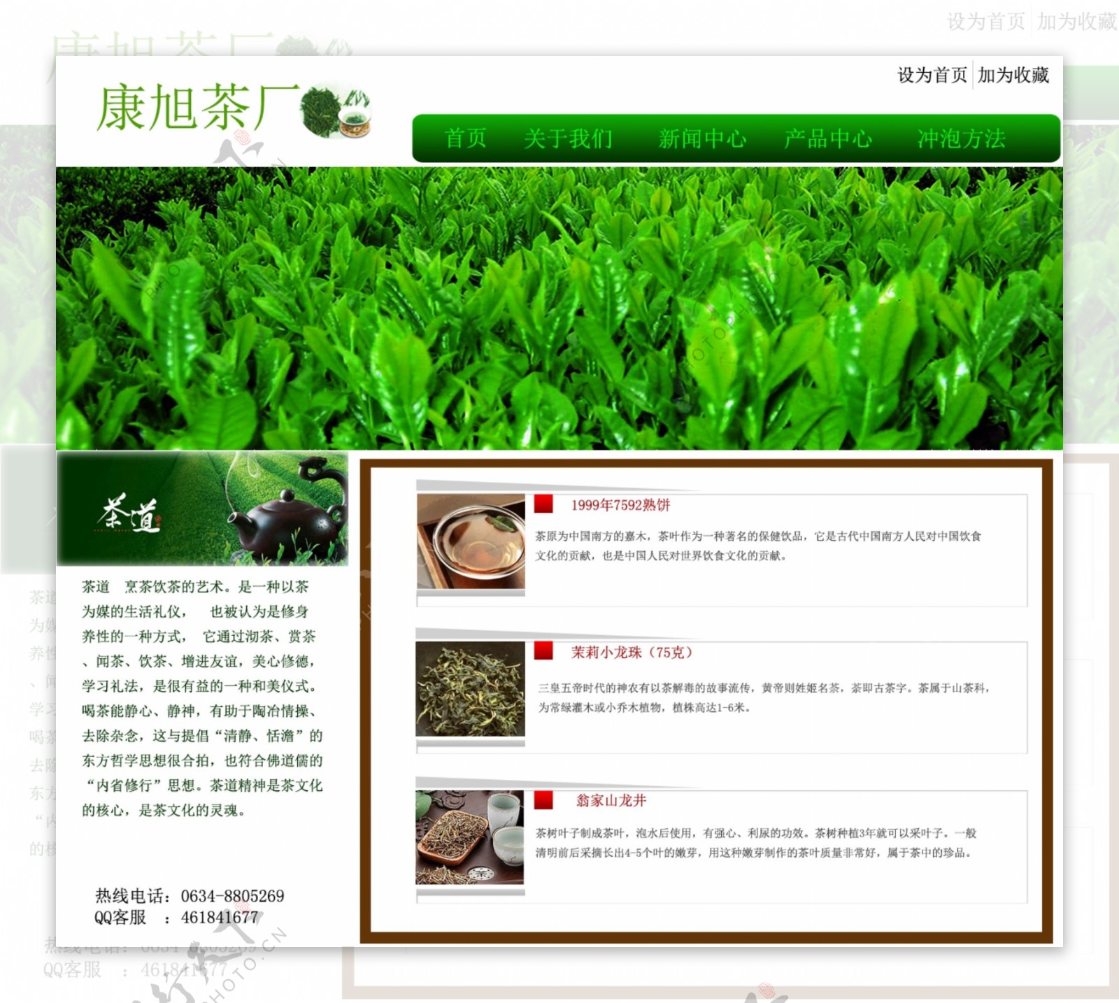 网页模板茶叶网站图片