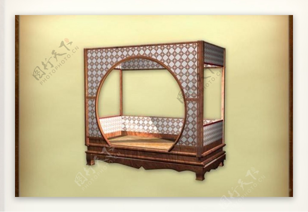 中国古典家具床榻0033D模型