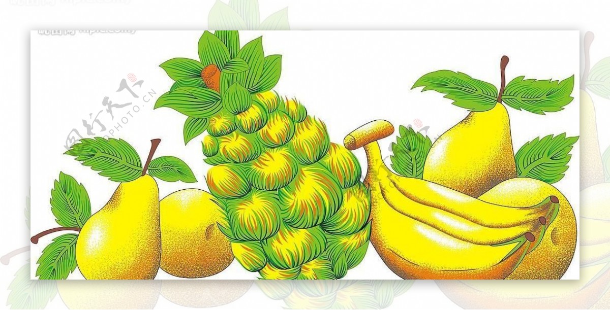 梨香蕉菠萝图片