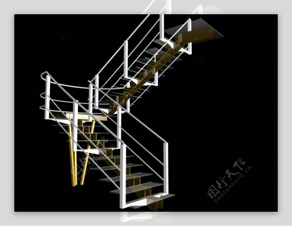 室内设计楼梯3d素材装饰素材13