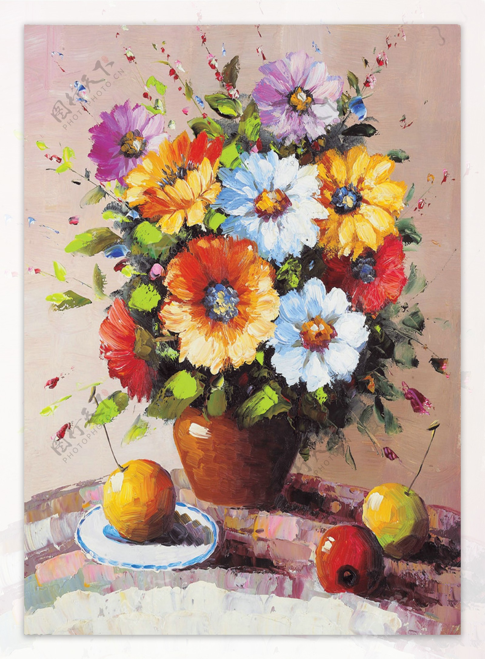 花卉手绘油画图片