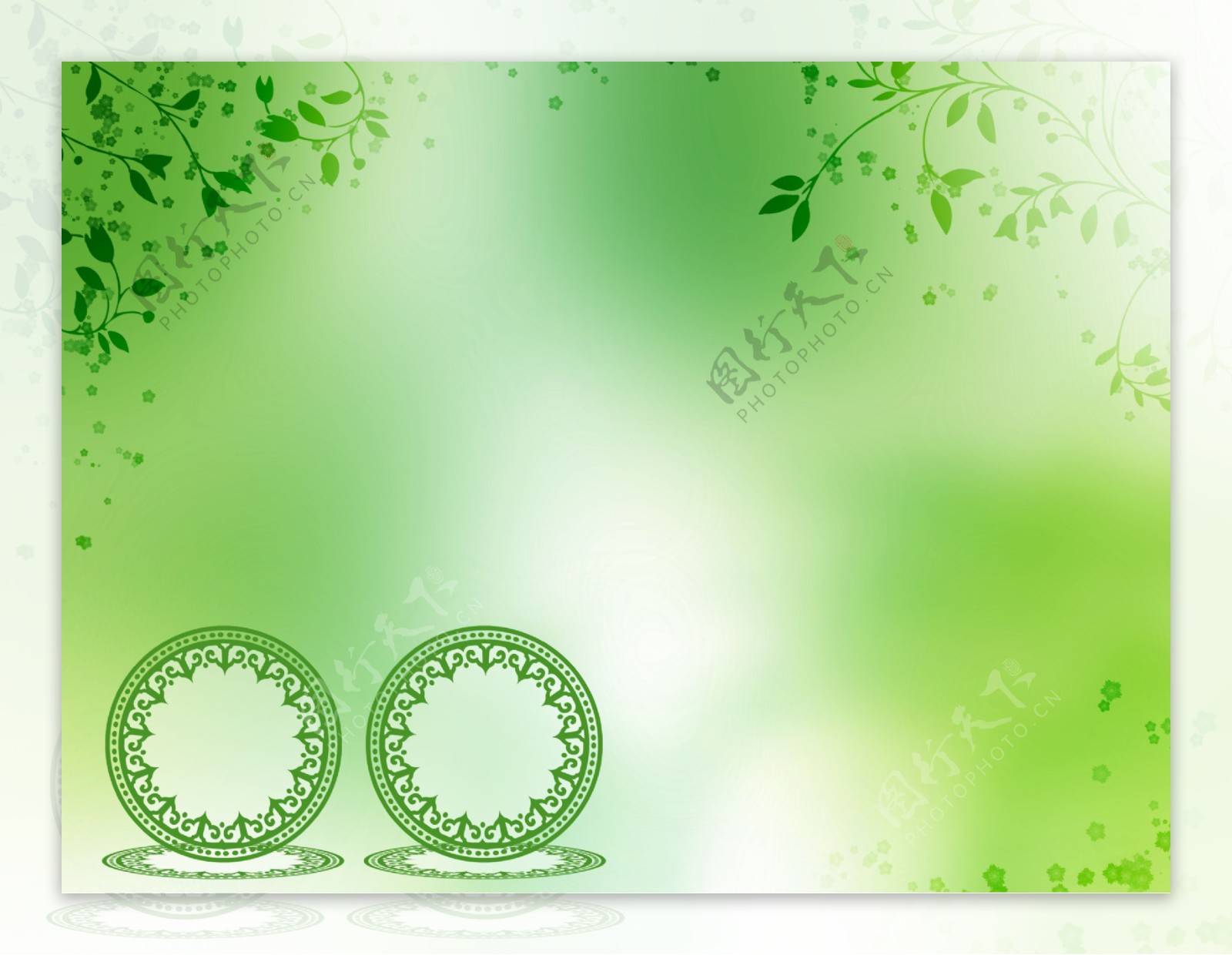 浪漫柔情之相框系列绿色图片