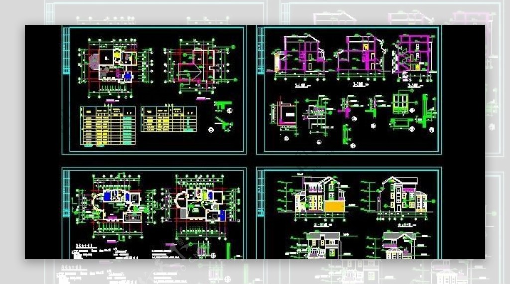 单体三层舒适住宅楼施工设计图15x10