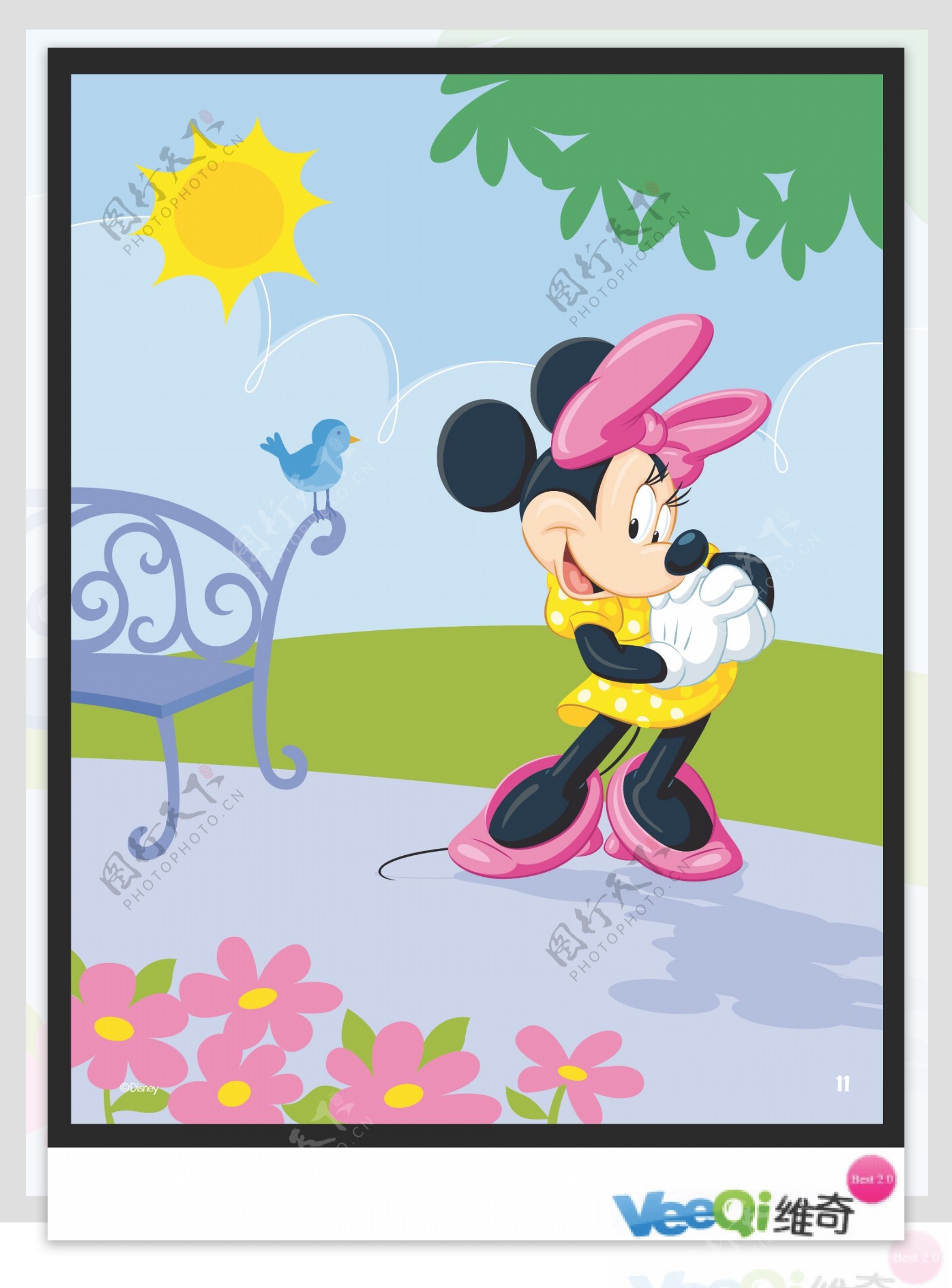 Disney卡通可爱的米妮矢量素材