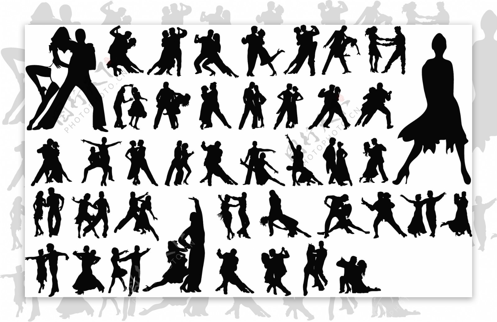 男人和女人跳舞萨尔萨矢量插图插画图片素材_ID:435923298-Veer图库